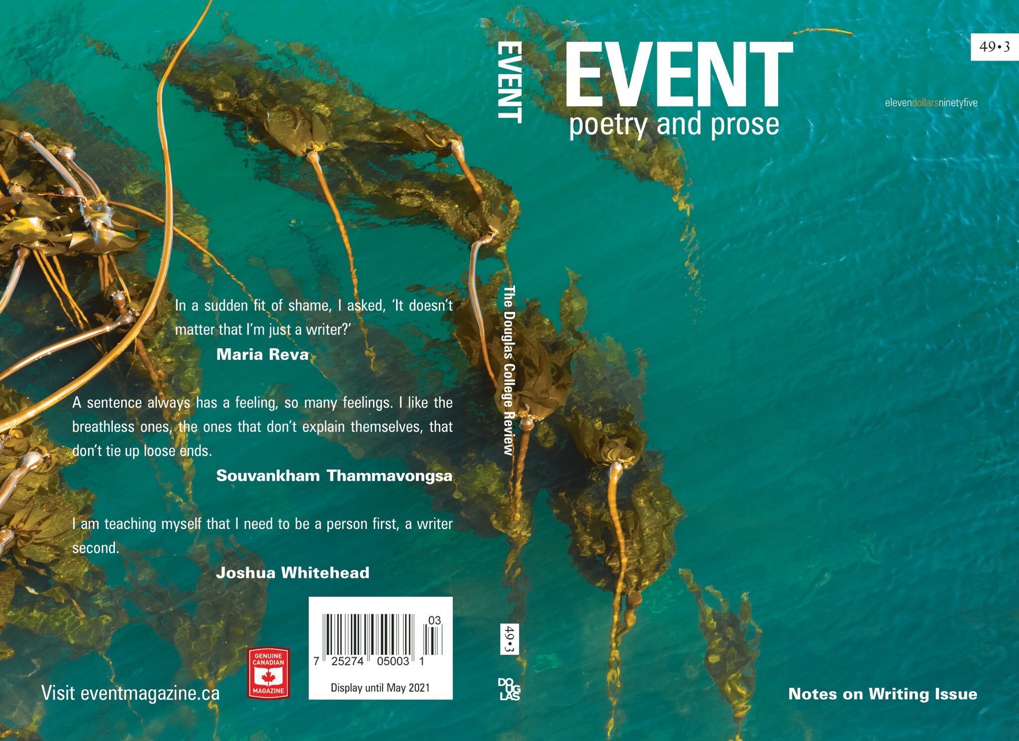 Image of kelp on the cover of EVENT Magazine, Edition 49/3